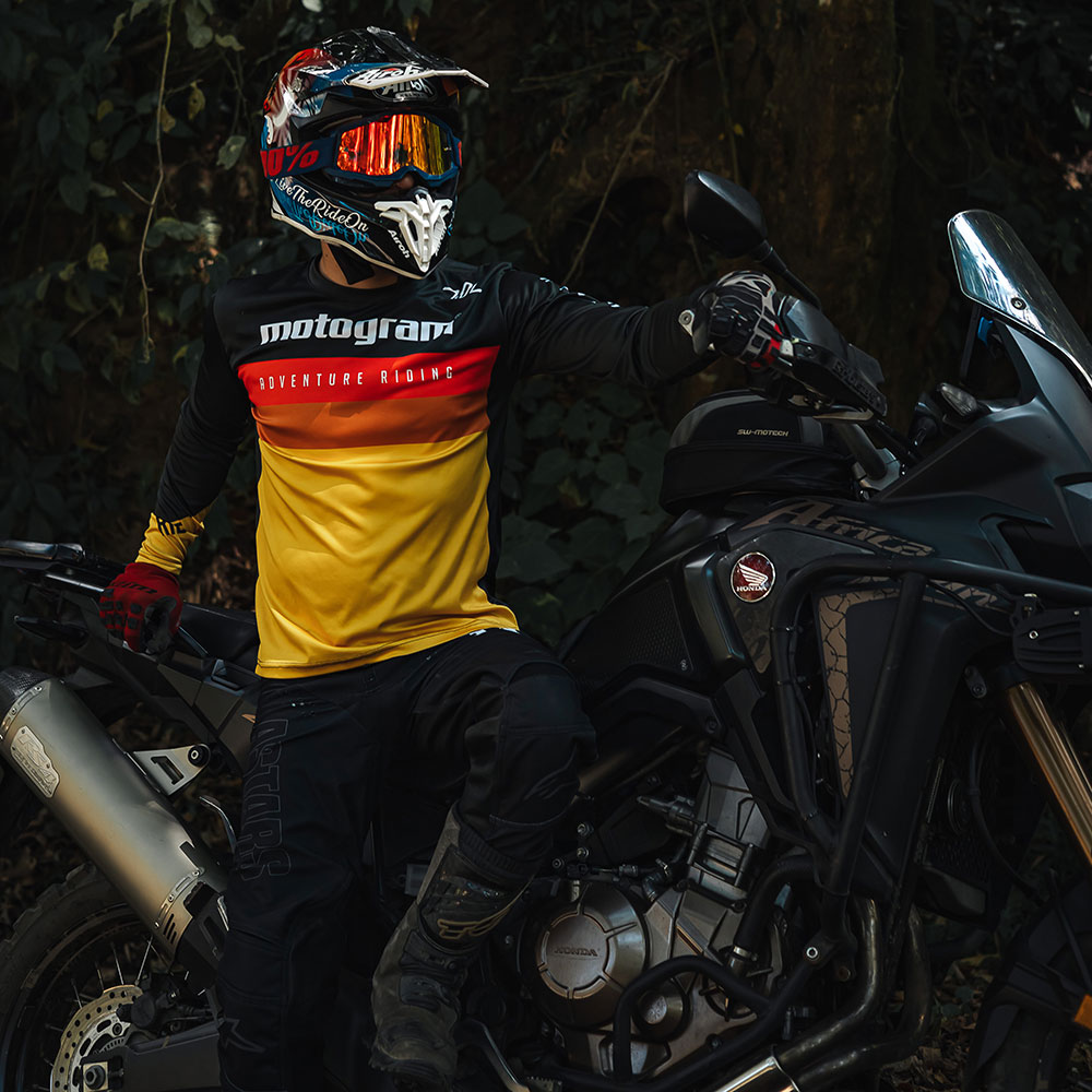 Dry-fit Rojo Naranja Amarillo Ride Motogram® - Image 3